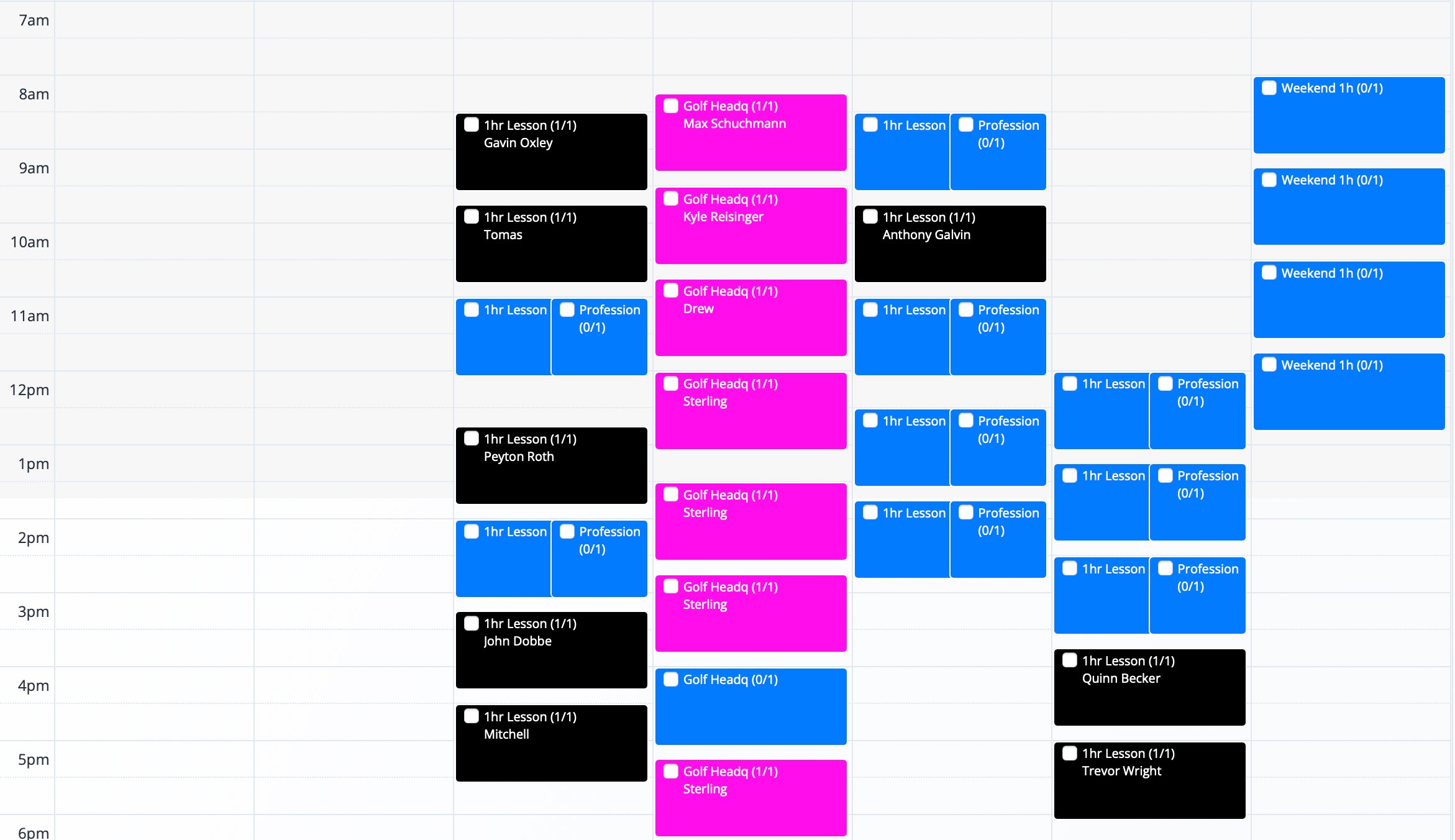 TuneUp lesson dashboard